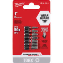 MILWAUKEE 48-32-4615 7PC TORX 1" INSERT BIT SET