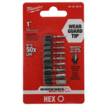 MILWAUKEE 48-32-4616 9PC 1IN INSERT HEX BIT SET