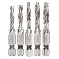 MILWAUKEE 48-89-4874 5PC SAE IMPACT DRILL TAP SET