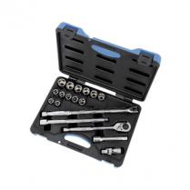SOCKET SET,19 PCE,1/2"DR,METRIC