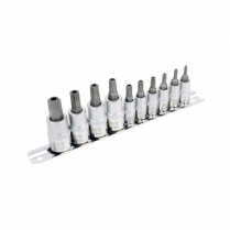 601801 10 PC. 1/4" & 3/8"DR. TAMPERPROOF TORX BIT SOCKET SET