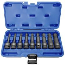 610332, 9 PC 1/2" DR S.A.E. BALL NOSE HEX IMPACT SOCKET SET