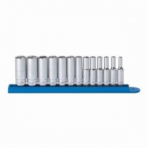 GEARWRENCH SOCKET DEEP MET 1/4DR 6PT 13PC SET