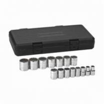 80731 15 PC. 1/2" DRIVE 12 POINT STANDARD SAE SOCKET SET