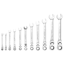 700331 JET COMBINATION WRENCH SET- FLEX HEAD RATCHET 11P