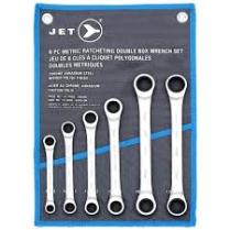 700396 RATCHETING DOUBLE BOX WRENCH SET METRIC 6PC