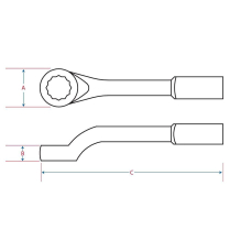 715232  2-15/16" Offset Striking Wrench