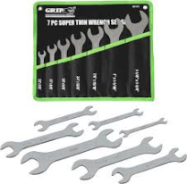 GRIP-ON 90120 7-PC SAE SUPER THIN OPEN END WRENCH SET, 3/8"-