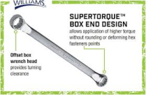 WILLIAMS B001DNVMDC Box Wrench, 12 Point,1-1/4 X 1-5/16-Inch