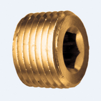 PLUG CTSK PLUG 1/4IN MNPT BRS 1200PSI