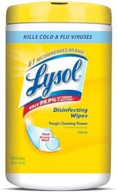 RAC993699 LYSOL DISINFECTING WIPES 75CT CITRUS (CS/6)