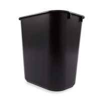 7701-5 14QT SMALL WASTEBASKET BLACK 12EA/CA