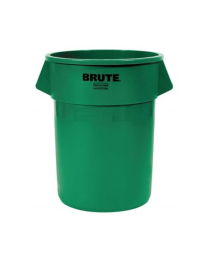 BRUTE TRASH CONTAINER, 32 GALLON , GREEN