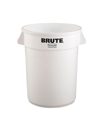 BRUTE TRASH CONTAINER, 32 GALLON , WHITE