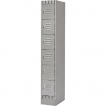 FL400 Lockers 6 -tier 12" x 18" x 76" Steel Grey Knock down