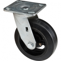KLETON MOLD-ON RUBBER CASTER,SWIVEL,6"