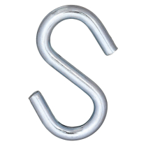 SHZ-014 "S" HOOK ZINC PLATED 1/4 X 1-3/4"- 2 PER CARD-73963
