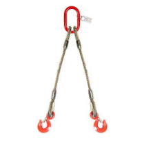SUND3038004-00 WIRE ROPE SLING 2 LEG/HOOK 3/8" X 4'