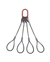 SUNQ3058008-00 WIRE ROPE SLING 4 LEG/HOOK 5/8" X 8'