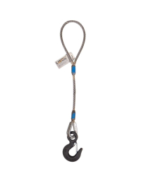 3/8" X 4' E/E WIRE ROPE SLING W/ ALUMINUM WLL TAG