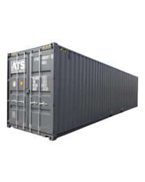40&rsquo; HC new (1 trip) container -dark grey