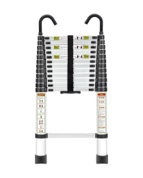 B09JFRLDSZ Telescopic Ladder, 12.5FT RIKADE 330lb Capacity