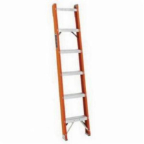 FH1006 6-FOOT FIBERGLASS SHELF LADDER 300LBS LOAD CAP