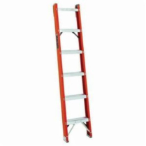 FH1008 8-FOOT FIBERGLASS SHELF LADDER 300LBS LOAD CAP
