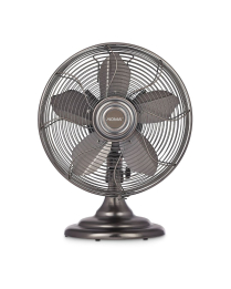 NOMA 043-5987-0 Retro Oscillating Table Fan 3-Spd Metal, 12"
