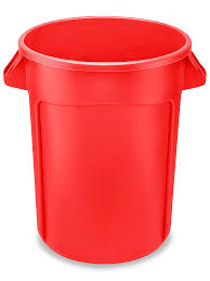 H-1045R, RUBBERMAID&reg; BRUTE&reg; TRASH CAN - 32 GALLON, RED