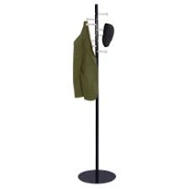OP880, Nail Head Coat Rack, 67" H, Black, 8 Hook(s)