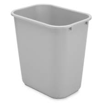 S-9970GR, Rubbermaid&reg; Office Trash Can - 7 Gallon, Gray
