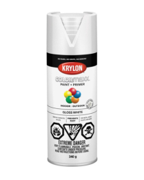 KRYLON SEMI-GLOSS WHITE SPRAY PAINT,454G