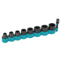 MAKITA IMPACTX SOCKET SET,3/8"DR,9 PCE,METRIC