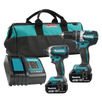 DLX2180S TOOL KIT 1/2 HAMMER DRILL, 1/4 IMPACT W/BATT MAKITA
