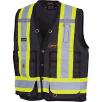 6692BK, Hi-Vis Surveyor's Safety Vest, BLK SMALL