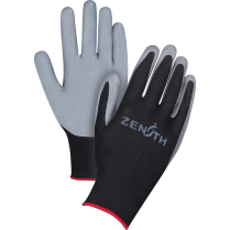 SAP931 BLACK NYLON NITRILE COATED GLOVES, SIZE 7
