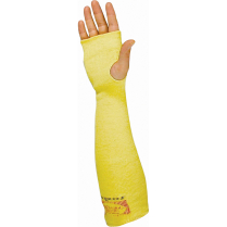 SAL743 KEVLAR SLEEVES W/THUMB HOLE,DBL.PLY,REG.FIT,18"LONG