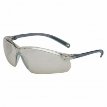 A704 SAFETY GLASSES, GRAY FRAME, SILVER MIRROR LENS