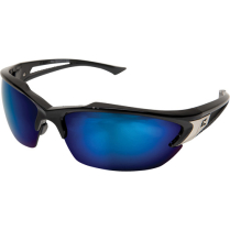 EDGE #SDK418 SAFETY GLASSES, KHOR-BLACK/BLUE MIRROR LENS