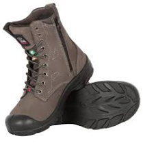 S558 8" STEEL TOE WORK BOOT FOR WOMEN CHARCOAL 8.5
