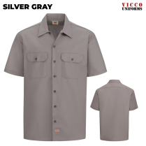 1574 MENS DICKIES SS WORK SHIRT GREY LARGE