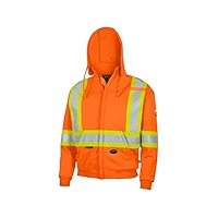 338SF PIONEER HI VIS FR COTTON SAFETY HOODIE ORANGE 4X
