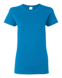 5000L WOMENS GILDAN COTTON TEE BLUE SMALL