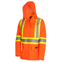 5626W WOMENS HI VIS OXFORD POLY JACKET ORANGE MED