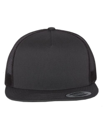 6006, YP Classics - Flat Bill Trucker Cap, CHARCOAL