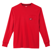MILWAUKEE 602 LONG SLEEVE POCKET SHIRT RED XLARGE