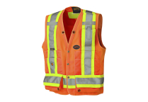 6692 SURVEYORS SAFETY VEST, HI VIZ ORANGE, SIZE XL