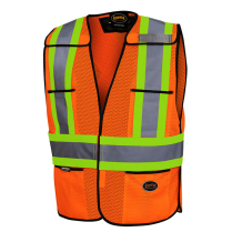 6926 POLY MESH TRAFFIC VEST, 5 PT, HI VIZ ORANGE, ONE SIZE