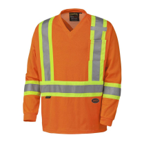 6984 ORANGE L/S TRAFFIC SHIRT, 2XL